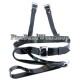 White Matt PVC Bass Drum Harness with Plain Buckles