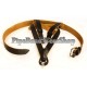 Black Gloss PVC Bass Drum Harness with Plain Buckles