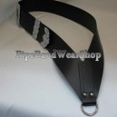 Black Leather Piper Cross Belt with Thistle Mounts