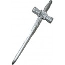 Chrome Brass Sword Kilt Pin