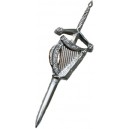 Chrome Brass Celtic Sword Kilt Pin