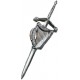 Chrome Brass Sword Kilt Pin