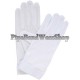 White Leather Drummer Gountlet Gloves