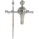 Drum Major Mace Engraved Head with Lion & Crown