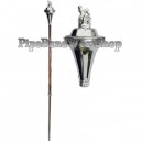 Drum Major Mace Engraved Head with Lion & Crown