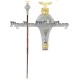 Drum Major Mace Engraved Head with Lion & Crown