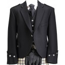 Highland Scottish Black Argyll Kilt Jacket with Waistcoat